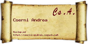 Cserni Andrea névjegykártya